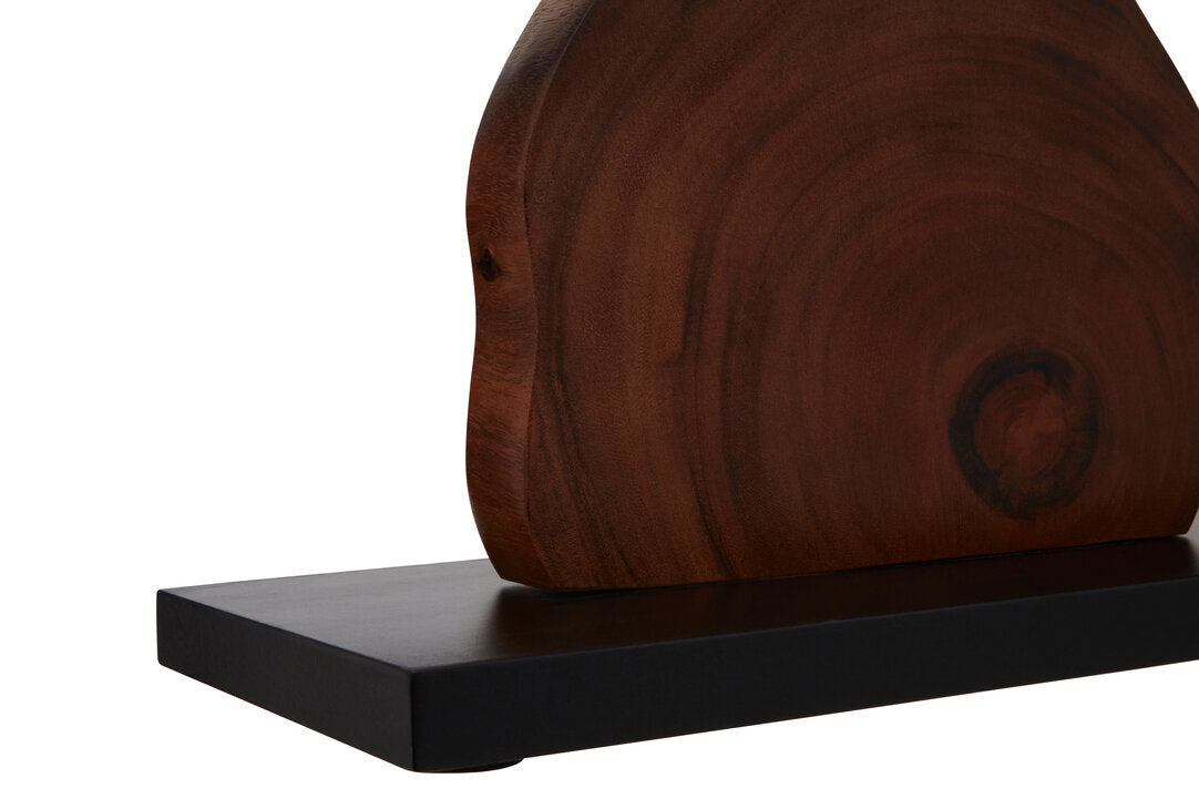 Hestina Table Lamp with Curved Wood Base
