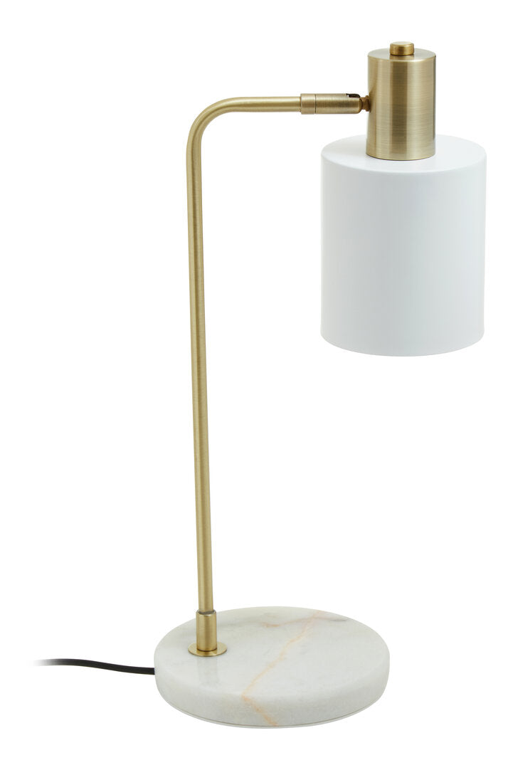 Newton White Shade Desk Lamp