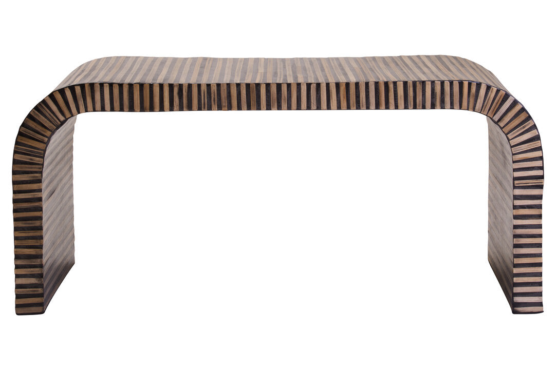 Bambusa Bamboo Inlay Curved Coffee Table