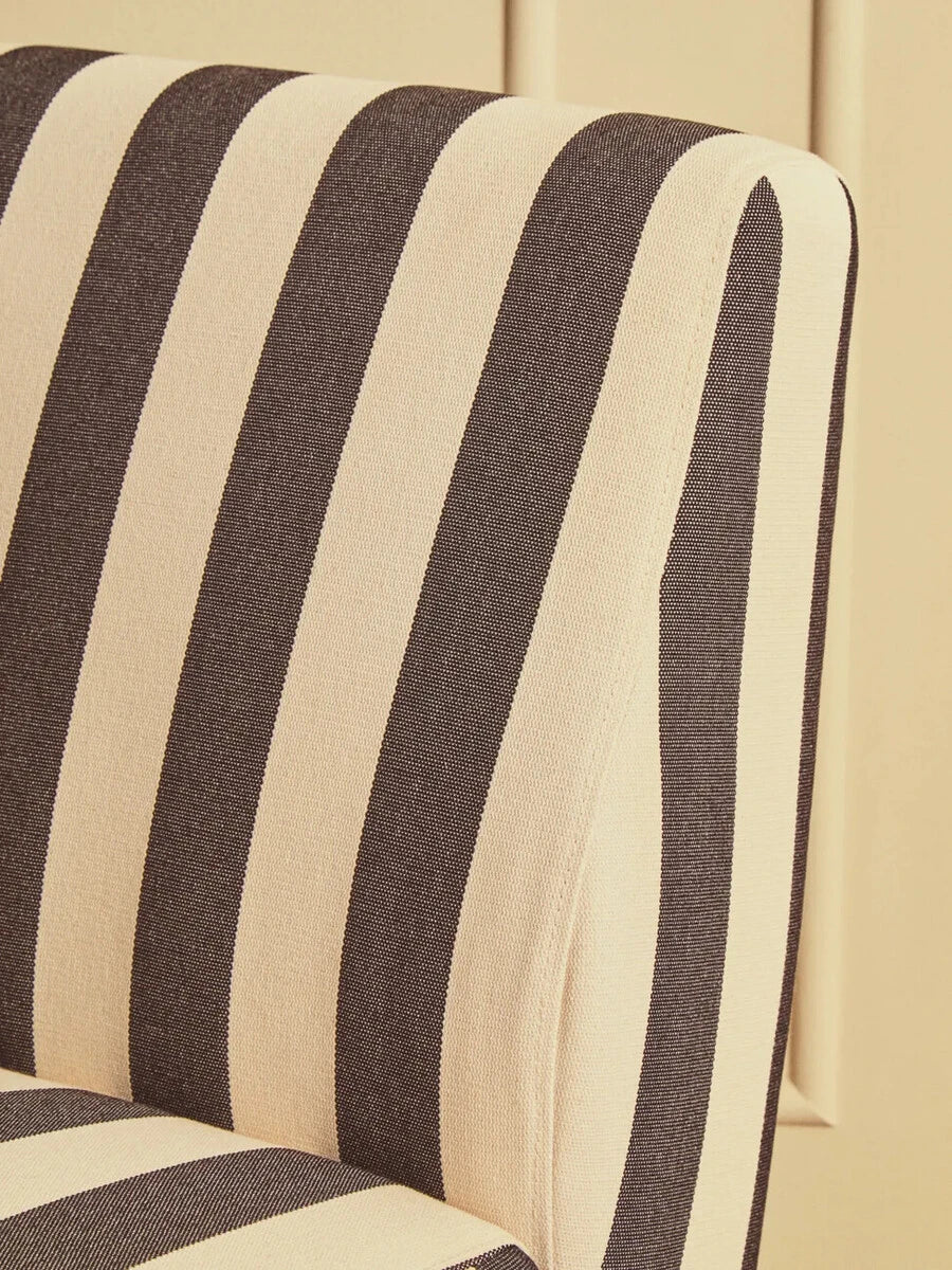 Parla Black & White Stripe Office Chair
