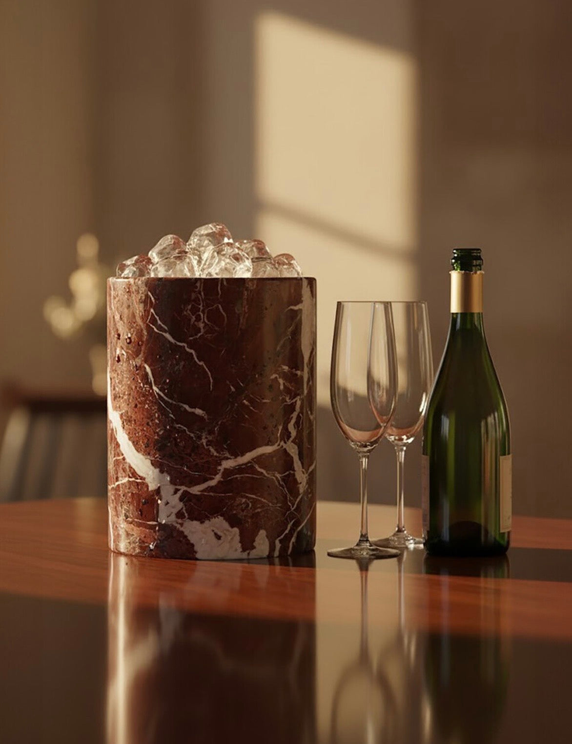 Salmo Red Marble Ice Bucket