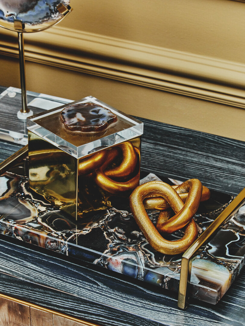 Black Agate Small Tray