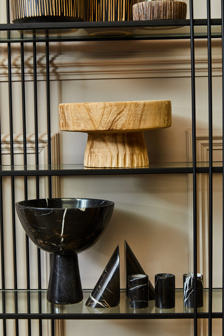 Salmo Set of Two Black Marble Bookends
