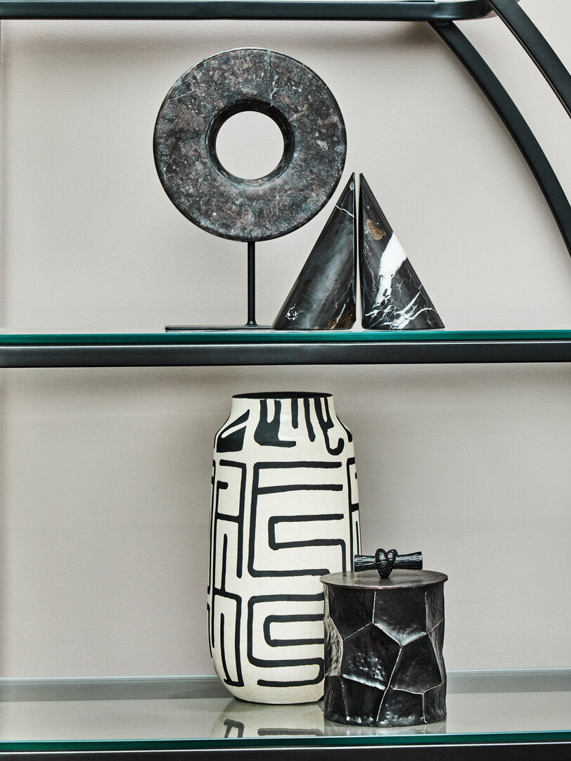 Salmo Set of Two Black Marble Bookends