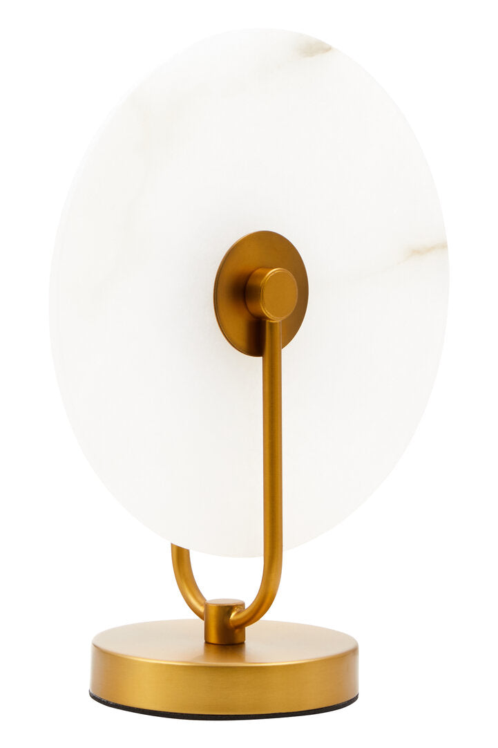 Waldorf White Marble And Gold Finish Table Lamp