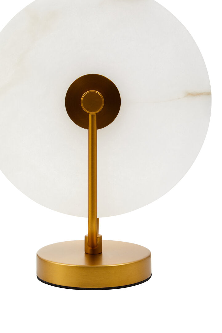 Waldorf White Marble And Gold Finish Table Lamp
