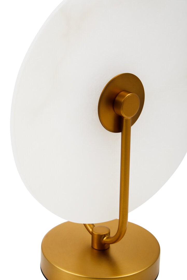 Waldorf White Marble And Gold Finish Table Lamp