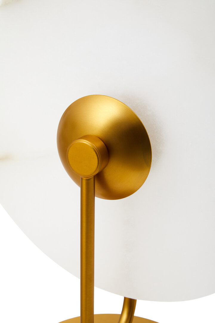 Waldorf White Marble And Gold Finish Table Lamp
