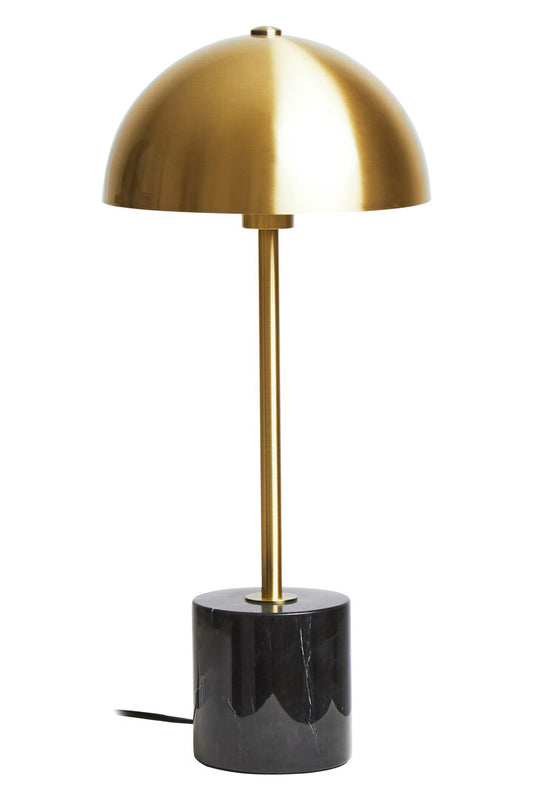 Murdoch Brushed Brass Table Lamp with Black Marble Base