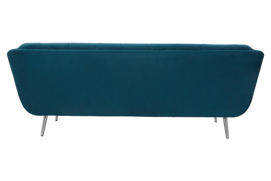 Sabine 3 Seat Green Fabric Sofa