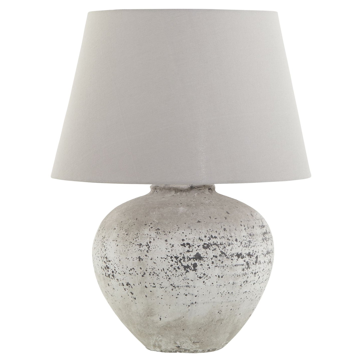 Regola Stone Ceramic Table Lamp – Fabric Shade