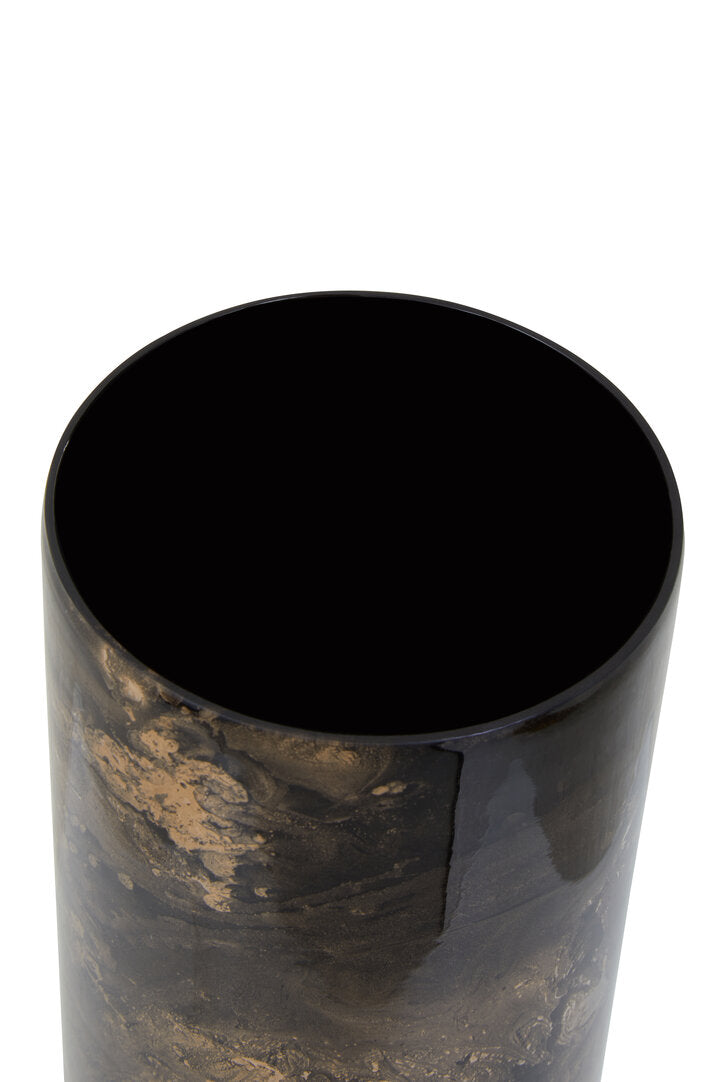 Gaia Black And Gold Large Candle Holder
