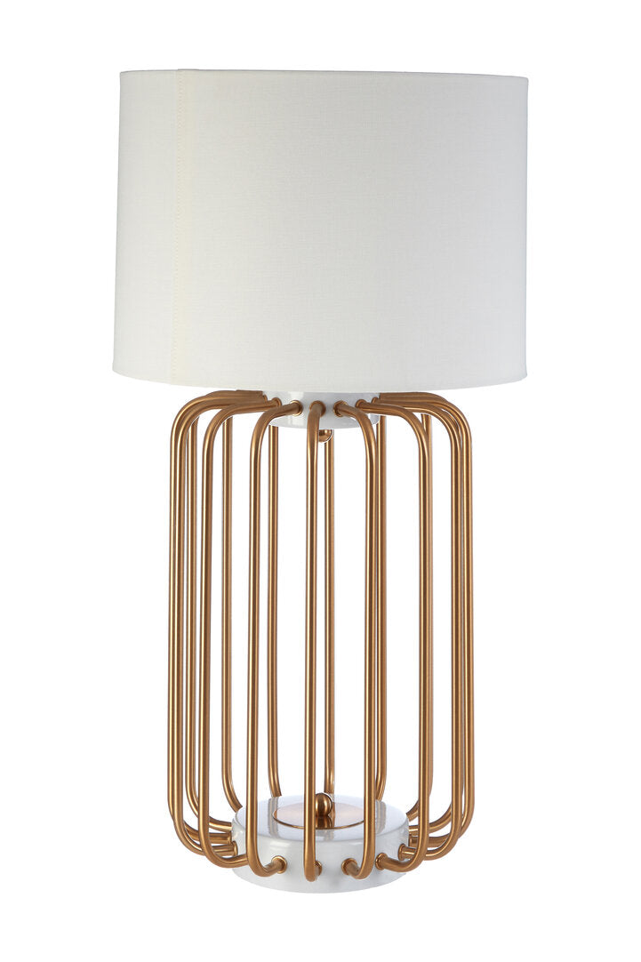 Zora Gold Caged Table Lamp