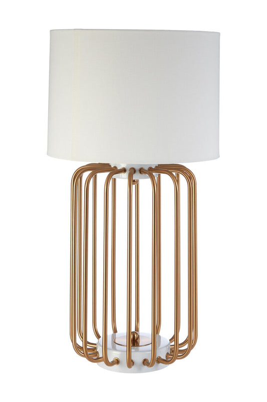 Zora Gold Caged Table Lamp