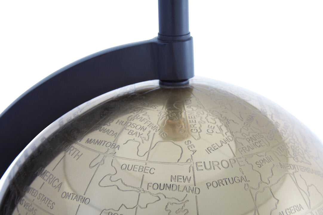 Churchill Globe Antique Brass Table Lamp