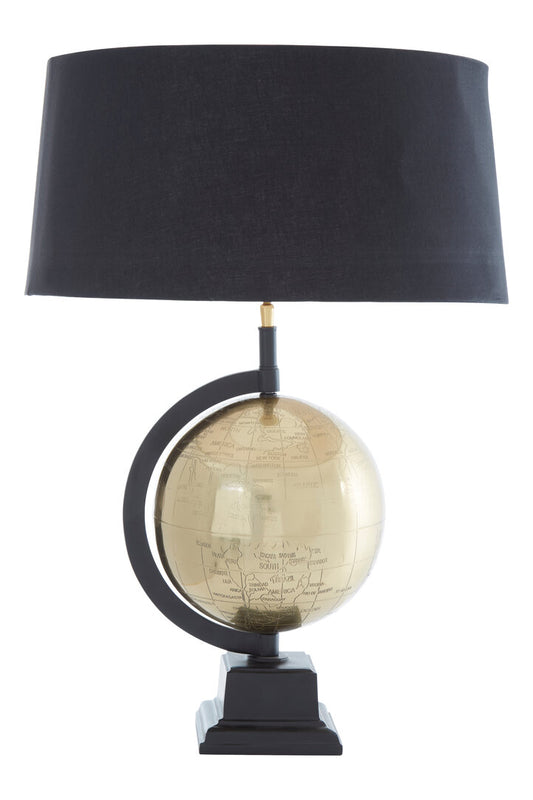 Churchill Globe Antique Brass Table Lamp