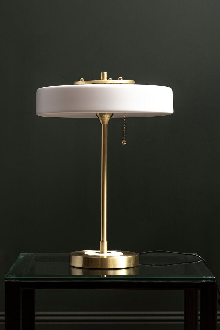 Rogano White Shade With Gold finish Frame Table Lamp