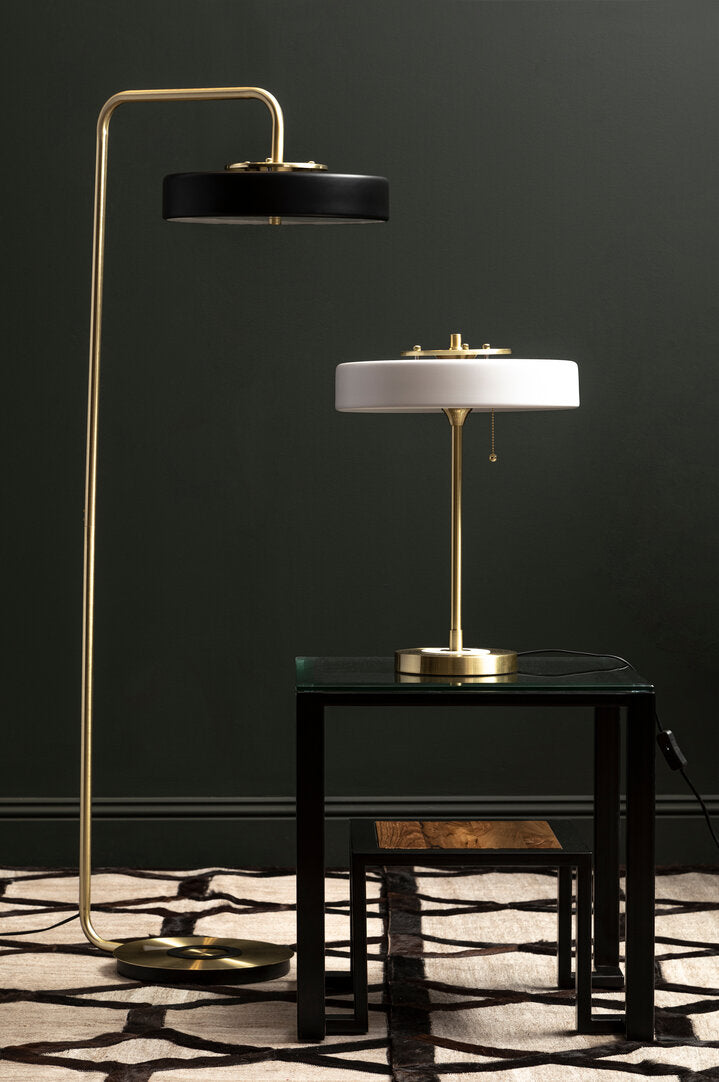 Rogano White Shade With Gold finish Frame Table Lamp