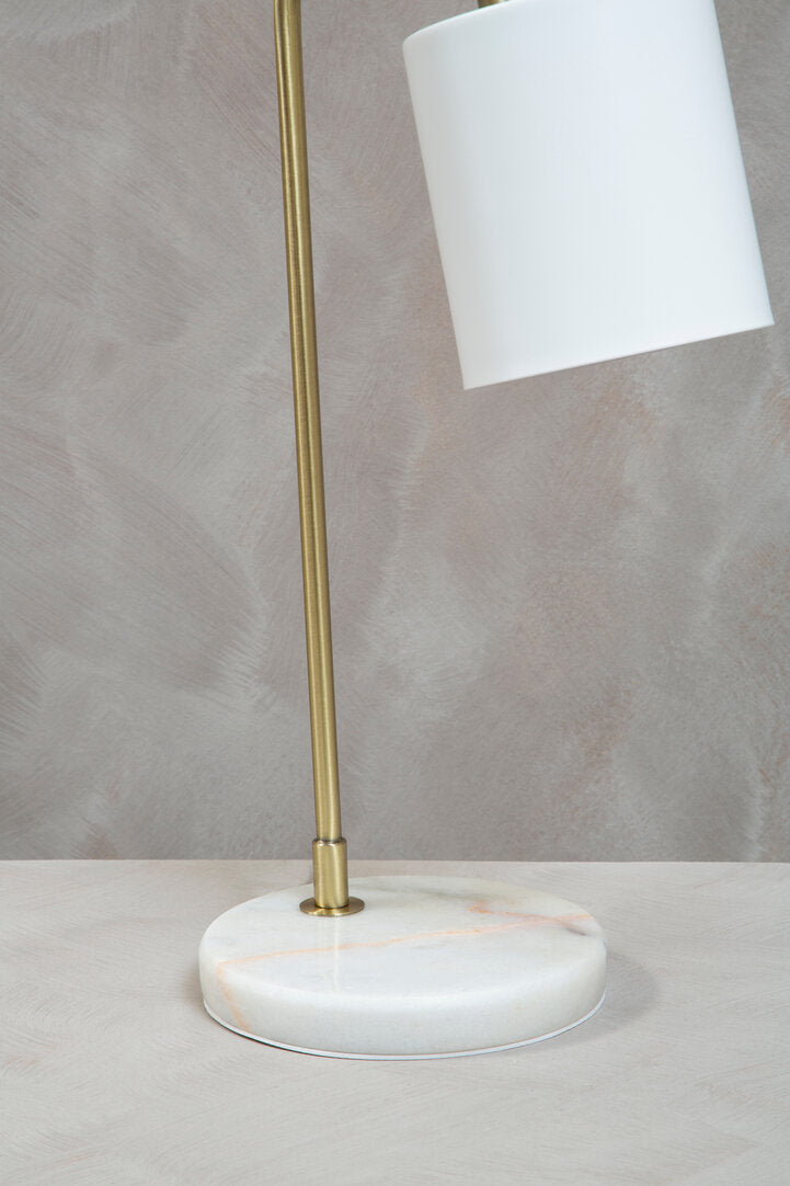 Newton White Shade Desk Lamp