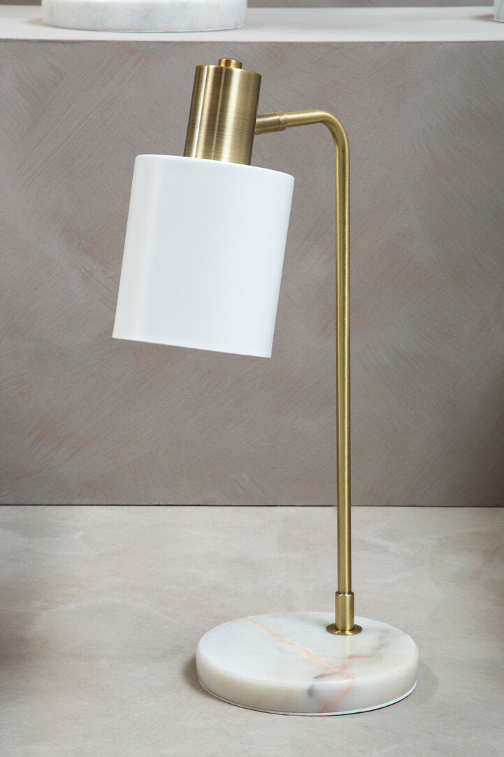 Newton White Shade Desk Lamp