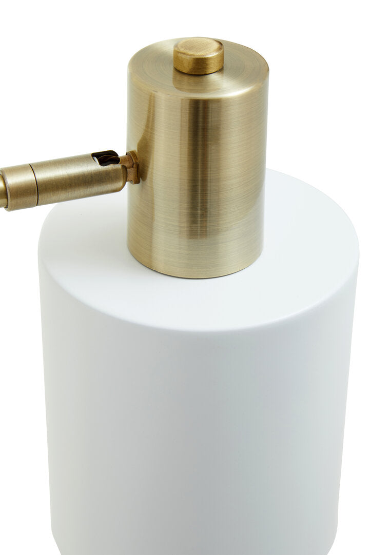 Newton White Shade Desk Lamp