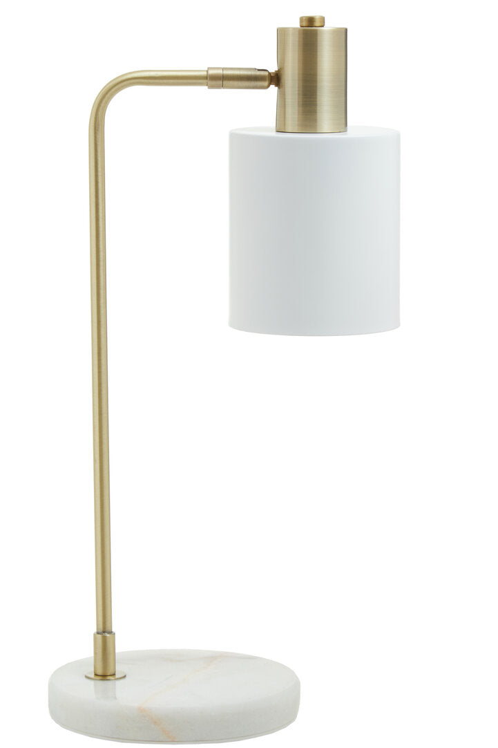 Newton White Shade Desk Lamp