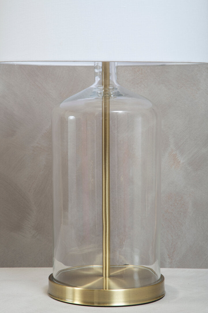 Nadia White Fabric Shade Table Lamp