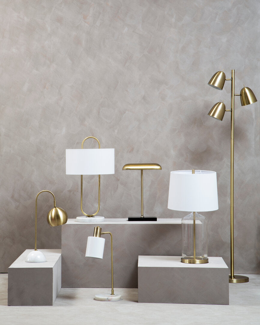 Newton Retro Brass Finish Desk Lamp