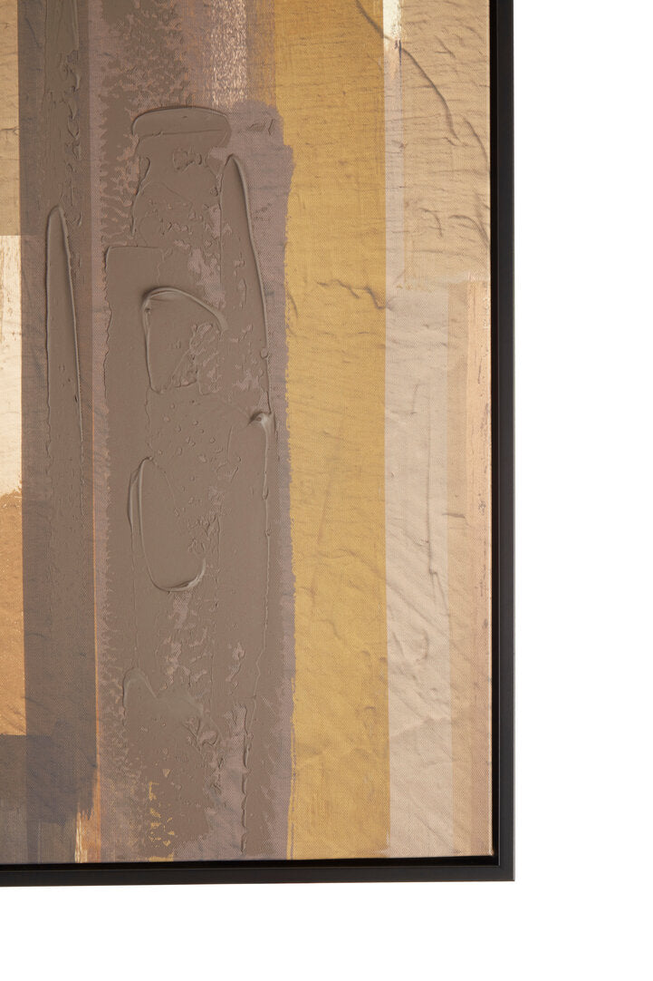 Astratto Ochre Abstract Canvas Wall Art – Textured Workspace Statement Piece with Warm Tones