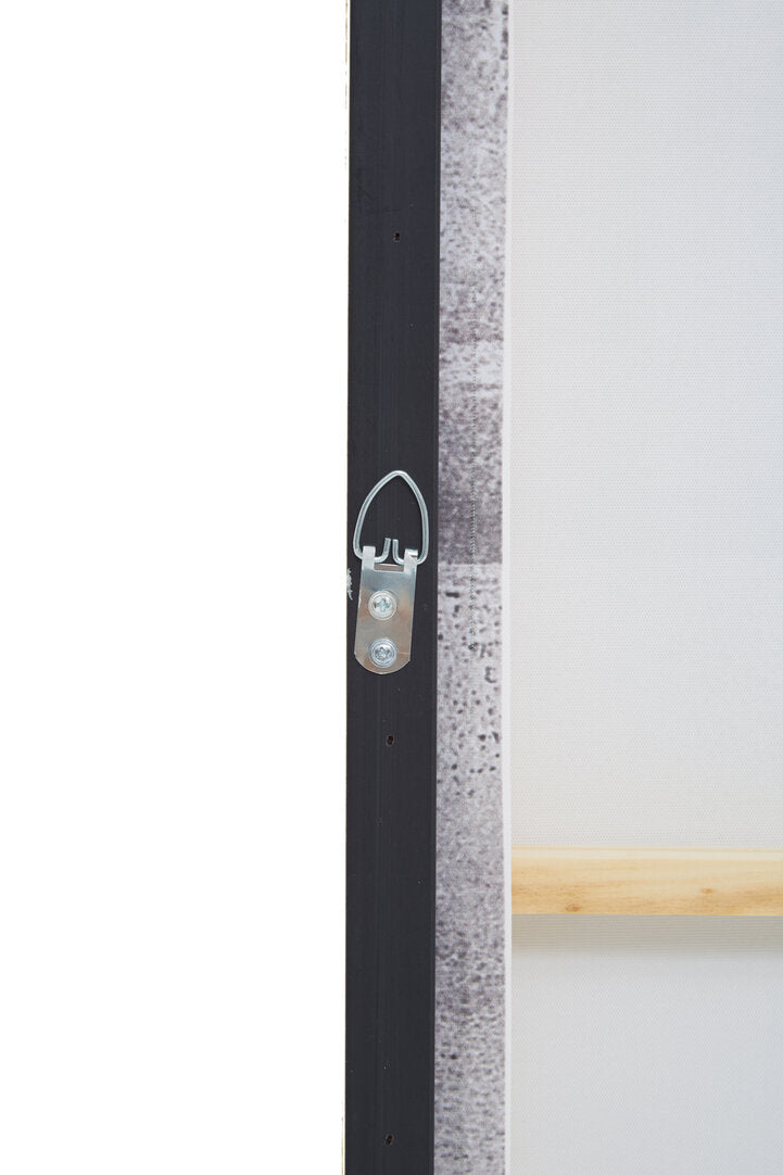 Grey Abstract Wall Art with Gold Foil – Vertical Workspace Statement Piece with Textured Finish