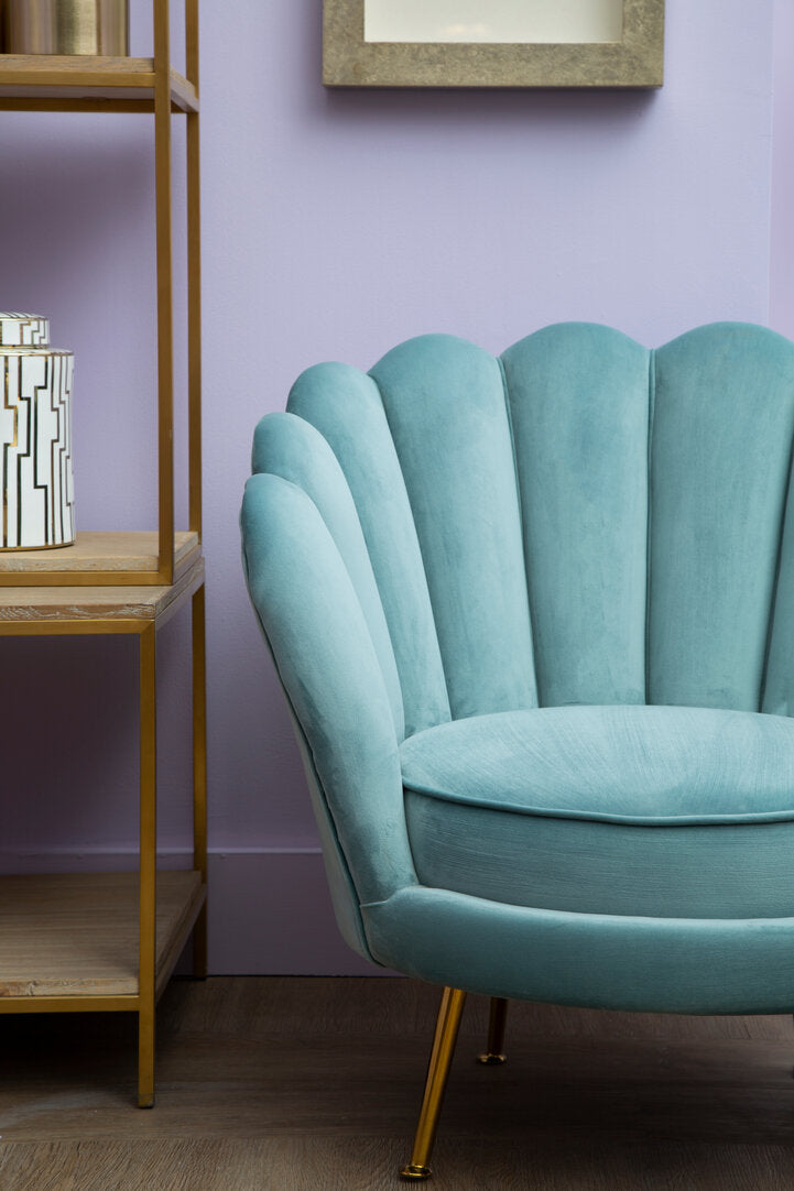 Ovala Blue Scalloped Chair