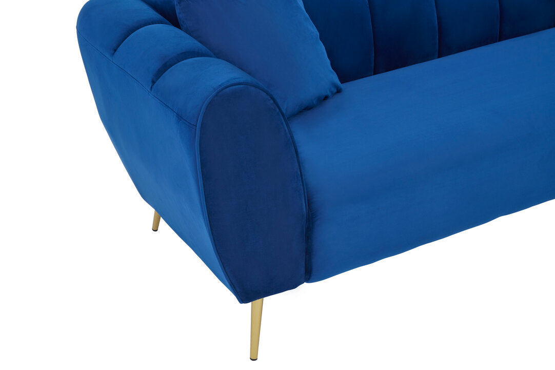 Florine 3 Seat Midnight Velvet Sofa