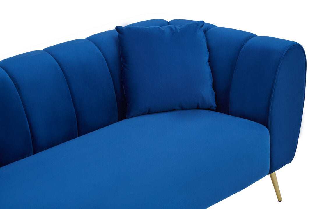 Florine 3 Seat Midnight Velvet Sofa