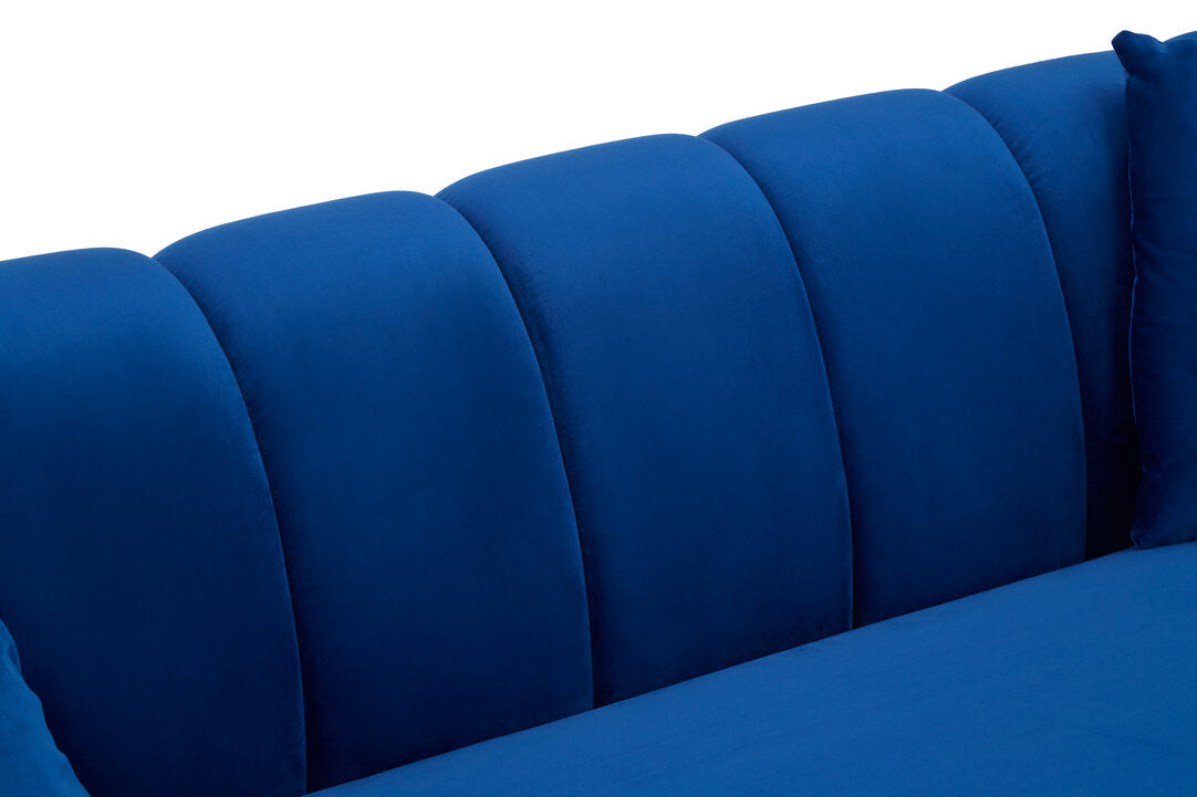 Florine 3 Seat Midnight Velvet Sofa