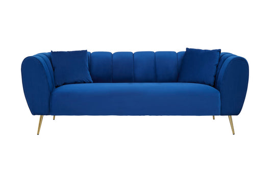 Florine 3 Seat Midnight Velvet Sofa