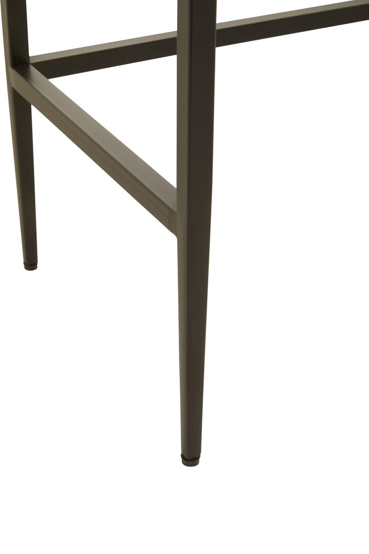 Black Geometric Console Desk with Drawers – Sculptural Workspace Desk with Carved Texture
