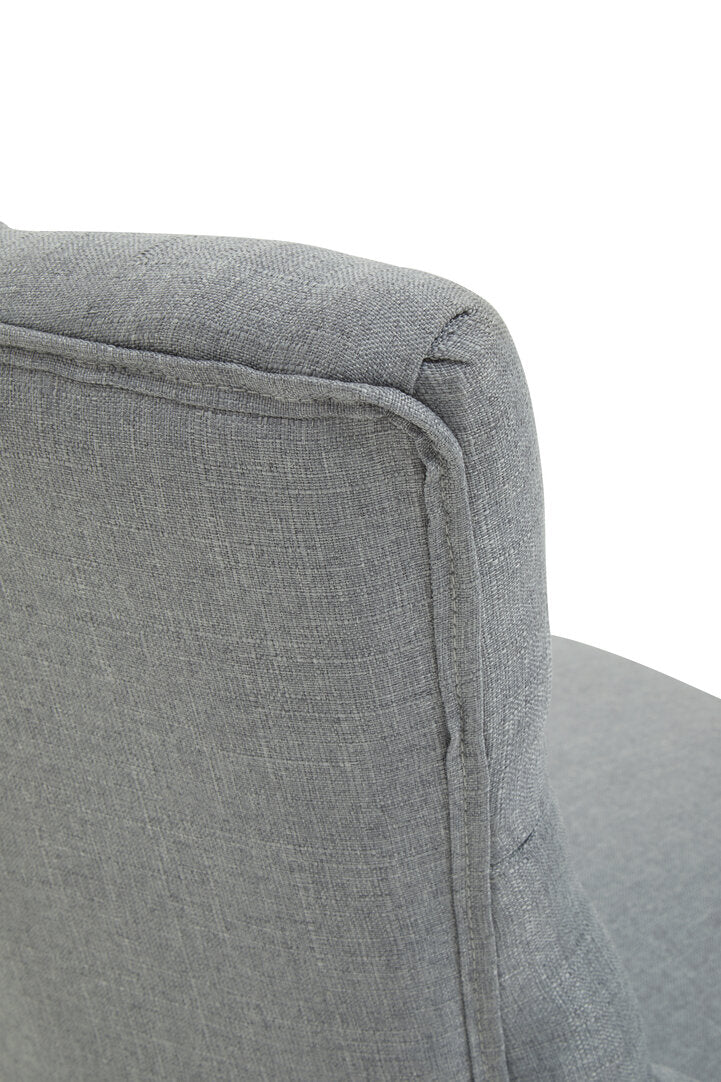 Anita Grey Fabric and Chrome Finish Base Home Office Chair