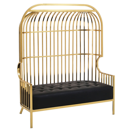 Eliza Gold Dome Cage Two Seat Sofa