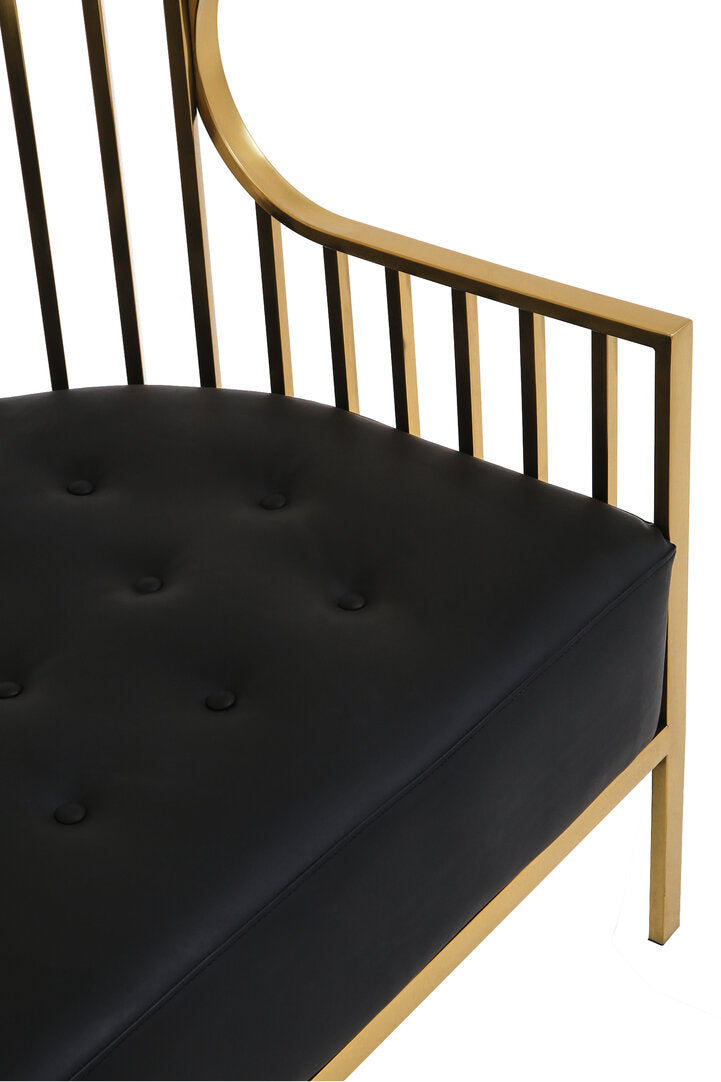 Eliza Gold Dome Cage Two Seat Sofa
