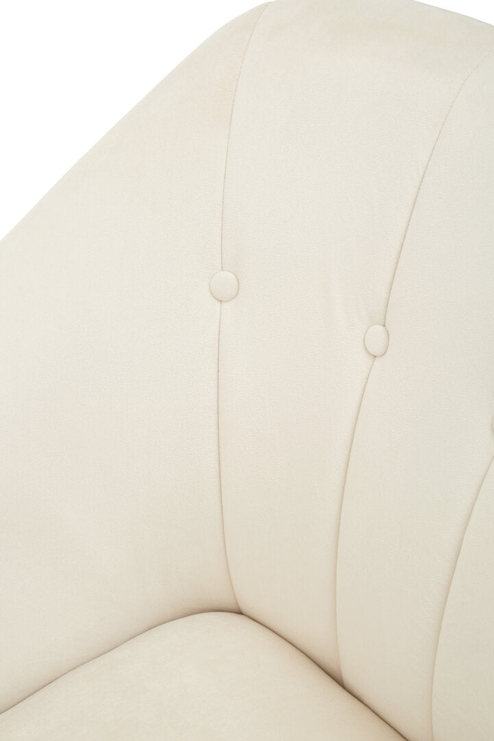 Yvette Cream Velvet Chaise Lounge