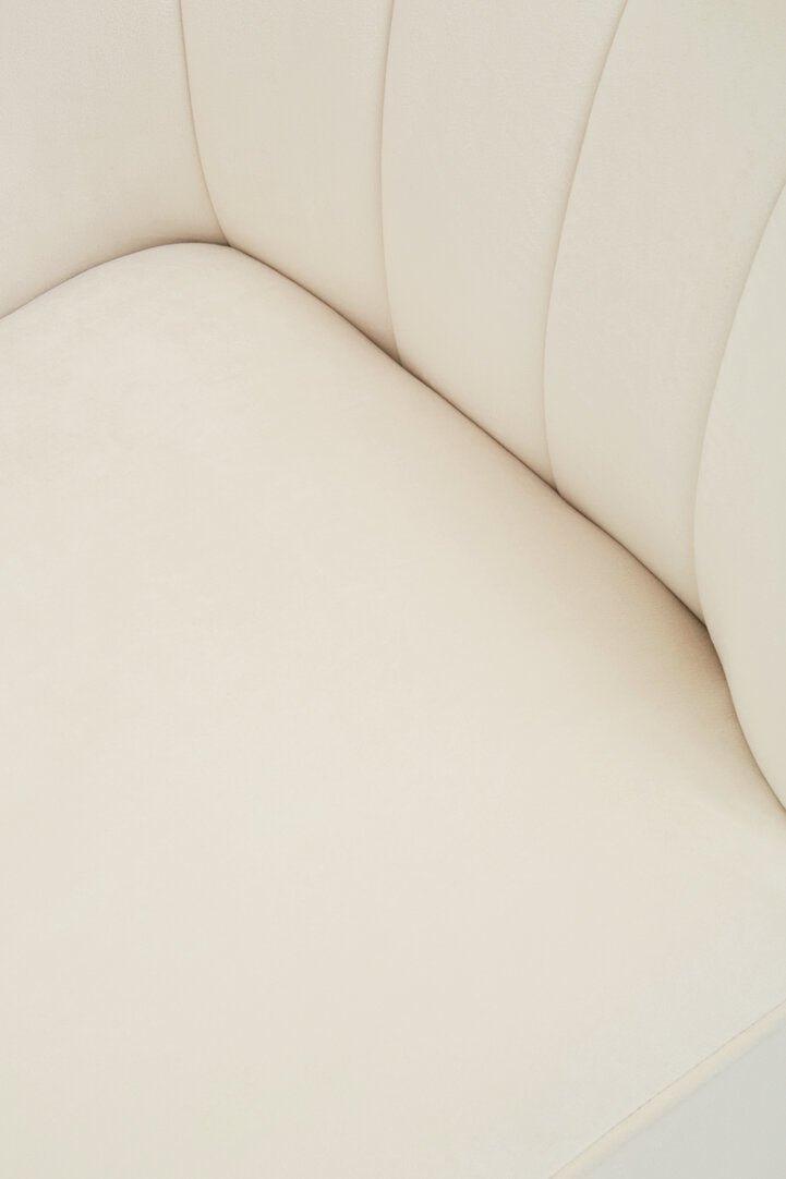 Yvette Cream Velvet Chaise Lounge