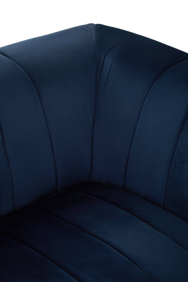 Siena Three Seat Midnight Velvet Sofa