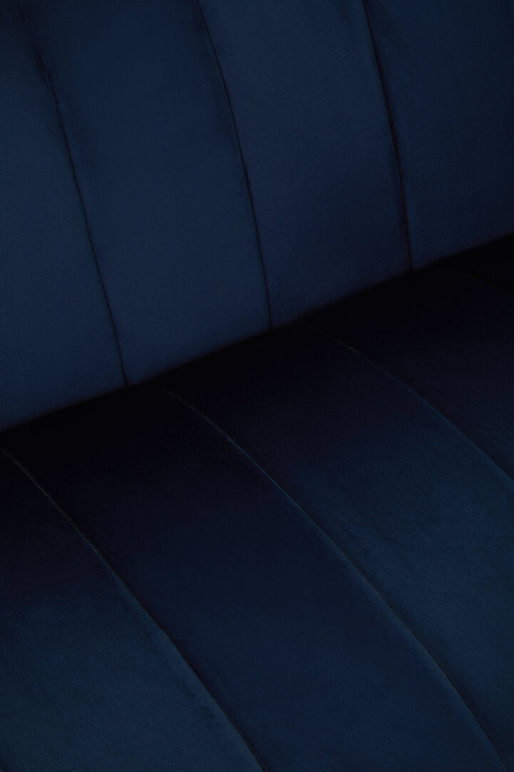 Siena Three Seat Midnight Velvet Sofa