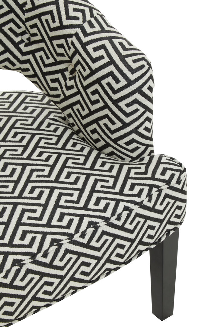 Regents Park Greek Key design Cutout Lounge Chair