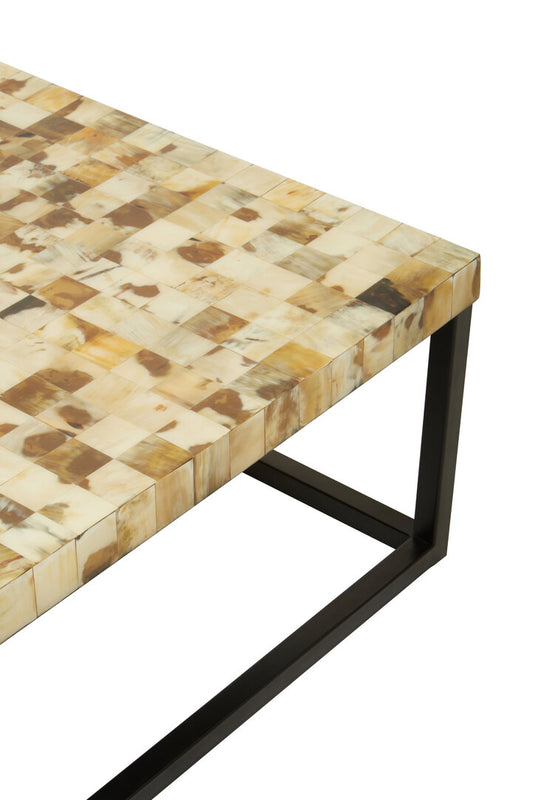 Obra Cream Mother of Pearl Square Coffee Table