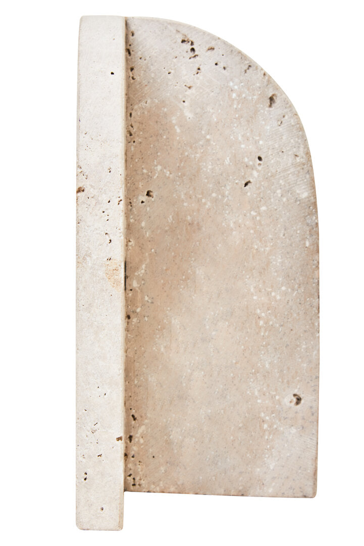 Tibor Travertine Set of 2 Arched Bookends