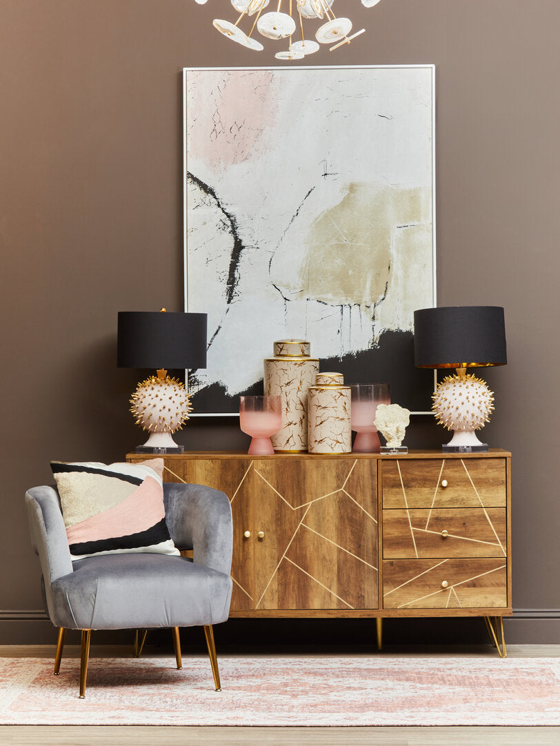 Astratto Natural Pink And Classic Wall Art