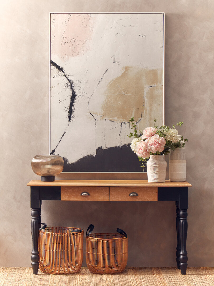 Astratto Natural Pink And Classic Wall Art