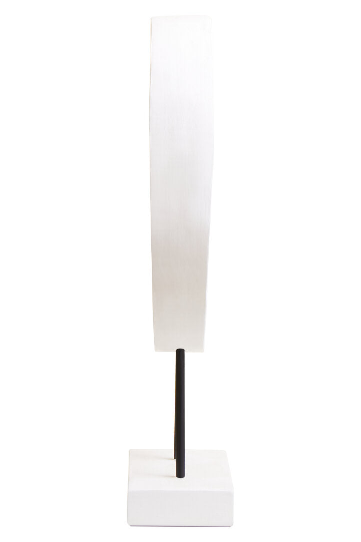 Fidel Small Distressed White Mango Wood Sculpture