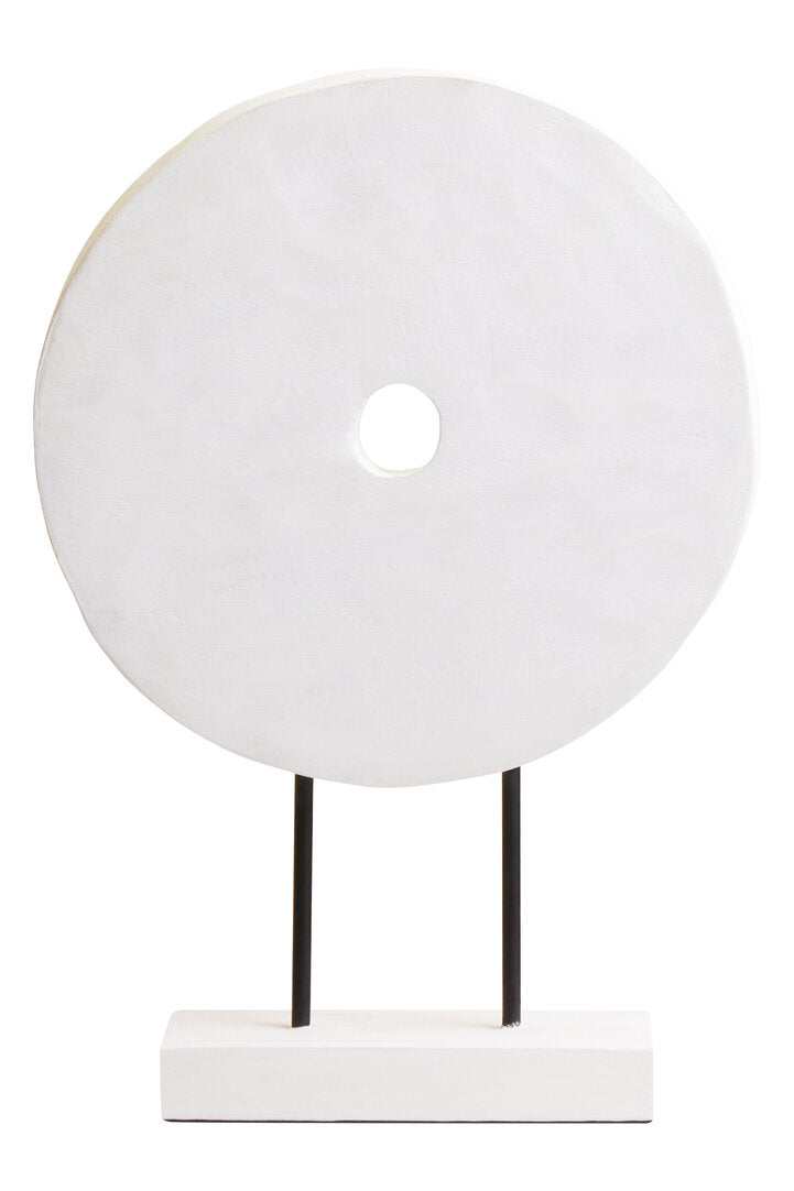 Fidel Small Distressed White Mango Wood Sculpture